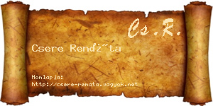 Csere Renáta névjegykártya